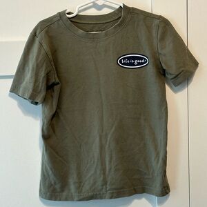 Hunter green life is good. Boy on a bike XS